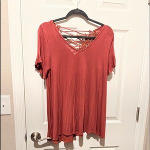 Misia orange short sleeve Top size M.